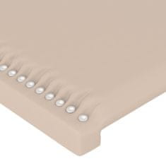 Vidaxl LED posteljno vzglavje kapučino 80x5x78/88 cm umetno usnje