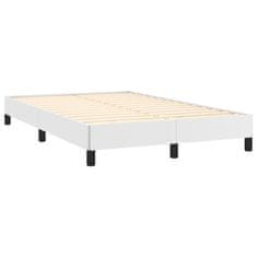 Greatstore Box spring postelja z vzmetnico bel 120x190 cm umetno usnje