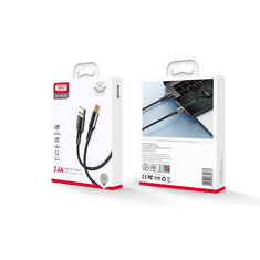 XO Kabel USB-A na USB-C NB229 2.4A 1m črn