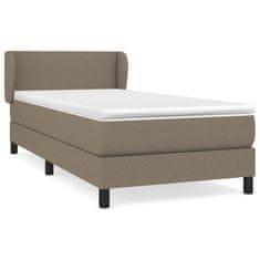 Vidaxl Box spring postelja z vzmetnico taupe 100x200 cm blago