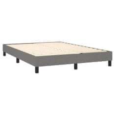 Vidaxl Box spring posteljni okvir temno siv 140x190 cm blago