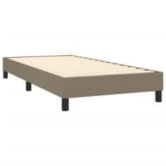 Vidaxl Box spring postelja z vzmetnico taupe 80x200 cm blago