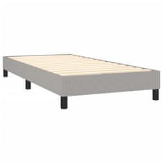 Vidaxl Box spring postelja z vzmetnico svetlo siv 100x200 cm blago