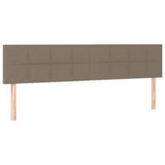 Vidaxl Box spring postelja z vzmetnico taupe 200x200 cm blago