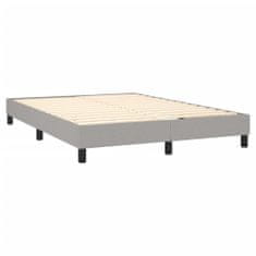 Vidaxl Box spring postelja z vzmetnico svetlo siva 140x200 cm blago