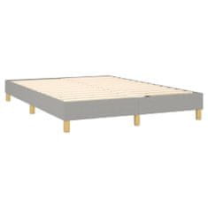 Vidaxl Box spring postelja z vzmetnico svetlo siva 140x200 cm blago