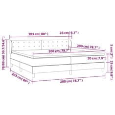 Vidaxl Box spring postelja z vzmetnico črna 200x200 cm žamet