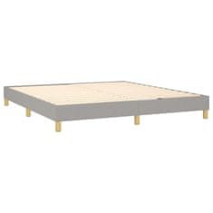 Vidaxl Box spring postelja z vzmetnico svetlo siva 160x200 cm žamet