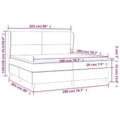 Vidaxl Box spring postelja z vzmetnico modra 200x200 cm blago