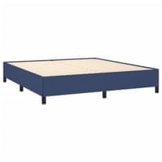 Vidaxl Box spring postelja z vzmetnico modra 180x200 cm blago