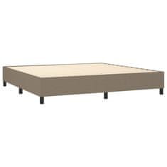 Vidaxl Box spring postelja z vzmetnico taupe 200x200 cm blago