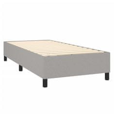 Vidaxl Box spring postelja z vzmetnico svetlo siva 90x190 cm blago