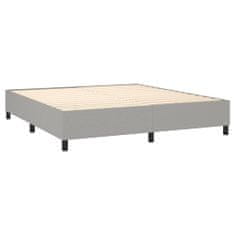 Vidaxl Box spring postelja z vzmetnico svetlo siva 180x200 cm blago