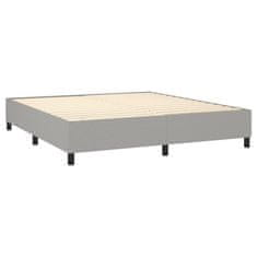 Vidaxl Box spring postelja z vzmetnico svetlo siva 160x200 cm žamet