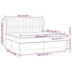 Vidaxl Box spring postelja z vzmetnico modra 200x200 cm blago