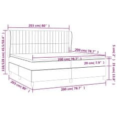 Vidaxl Box spring postelja z vzmetnico taupe 200x200 cm blago