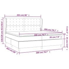 Vidaxl Box spring postelja z vzmetnico roza 200x200 cm žamet