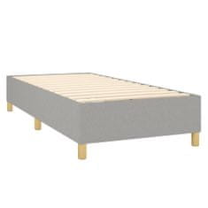 Vidaxl Box spring postelja z vzmetnico svetlo siva 90x190 cm blago