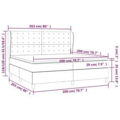 Vidaxl Box spring postelja z vzmetnico temno rjav 200x200 cm blago