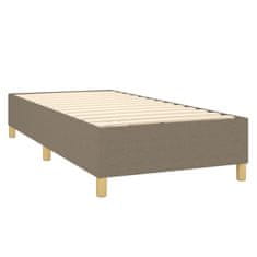 Vidaxl Box spring postelja z vzmetnico taupe 90x200 cm blago