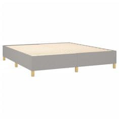 Vidaxl Box spring postelja z vzmetnico svetlo siva 180x200 cm blago