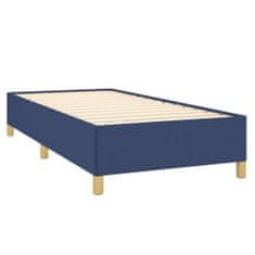 Vidaxl Box spring postelja z vzmetnico modra 90x190 cm blago