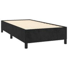 Vidaxl Box spring postelja z vzmetnico črna 90x200 cm žamet