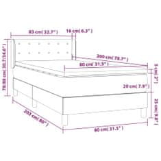 Vidaxl Box spring postelja z vzmetnico bela 80x200 cm umetno usnje