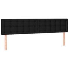 Vidaxl Box spring postelja z vzmetnico črna 160x200 cm blago