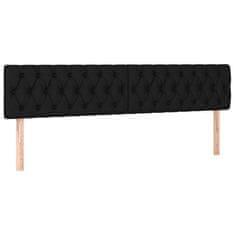 Vidaxl Box spring postelja z vzmetnico črna 180x200 cm blago