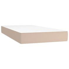 shumee Box spring postelja z vzmetnico kapučino 120x190cm umetno usnje