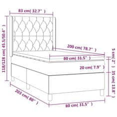 Vidaxl Box spring postelja z vzmetnico moder 80x200 cm blago