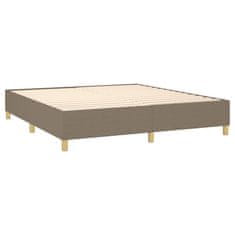 Vidaxl Box spring postelja z vzmetnico taupe 160x200 cm blago