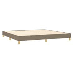 Vidaxl Box spring postelja z vzmetnico LED taupe 200x200 cm blago