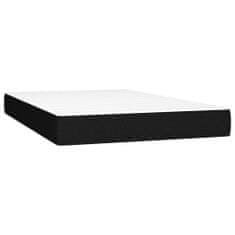 Vidaxl Box spring postelja z vzmetnico LED črna 120x200 cm blago