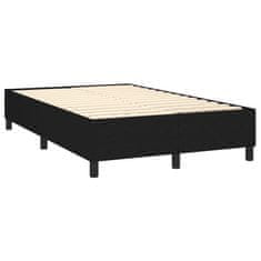 Vidaxl Box spring postelja z vzmetnico črn 120x200 cm blago