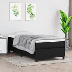 Vidaxl Box spring postelja z vzmetnico črna 80x200 cm blago