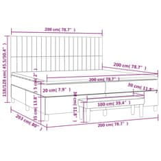 Vidaxl Box spring postelja z vzmetnico črn 200x200 cm blago