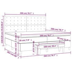 Vidaxl Box spring postelja z vzmetnico roza 200x200 cm žamet