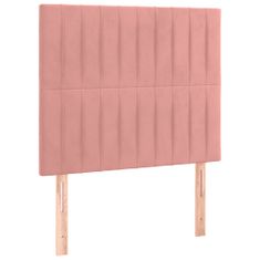 Vidaxl Box spring postelja z vzmetnico roza 120x200 cm žamet