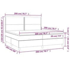 Vidaxl Box spring postelja z vzmetnico črna 200x200 cm umetno usnje