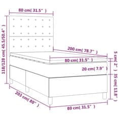 Vidaxl Box spring postelja z vzmetnico črna 80x200 cm blago