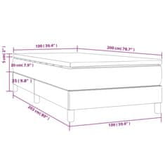 Vidaxl Box spring postelja z vzmetnico črna 100x200 cm blago