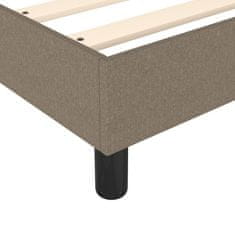 Vidaxl Box spring postelja z vzmetnico taupe 80x200 cm blago