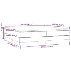 Vidaxl Box spring postelja z vzmetnico zelen 200x200 cm blago