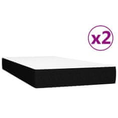 Vidaxl Box spring postelja z vzmetnico črn 200x200 cm blago