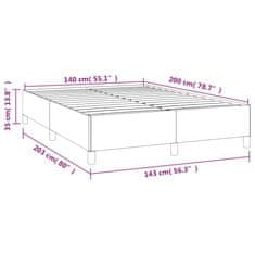 Vidaxl Box spring postelja z vzmetnico modra 140x200 cm blago