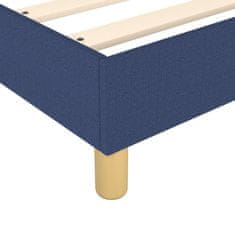 Vidaxl Box spring postelja z vzmetnico moder 90x190 cm blago