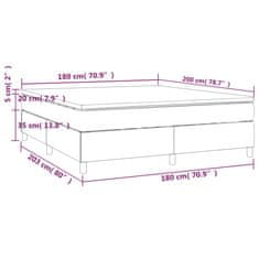 Vidaxl Box spring postelja z vzmetnico rjava 180x200 cm umetno usnje