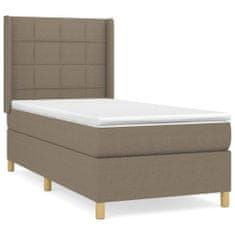 Vidaxl Box spring postelja z vzmetnico taupe 80x200 cm blago